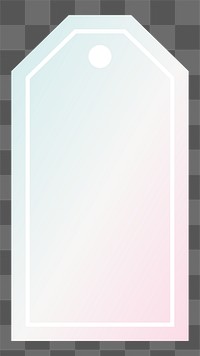 PNG blue and pink pastel tag, gradient banner label transparent background