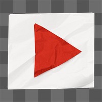 PNG Media player icon, paper craft element, transparent background