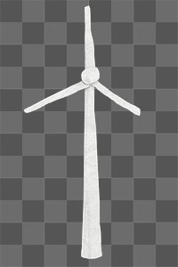 PNG Wind turbine, environment paper craft, transparent background