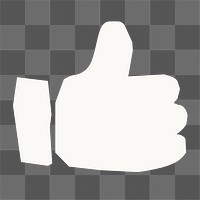 PNG Thumbs up hand, paper craft element