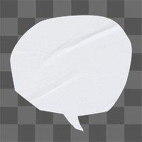 PNG White speech bubble, communication paper element, transparent background