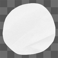 PNG Off-white  circle shape, paper craft element, transparent background