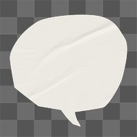 PNG Off-white speech bubble, communication paper element, transparent background