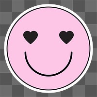 PNG Heart-eyes emoticon, transparent background