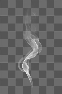 PNG Smoke white monochrome cigarette, digital paint illustration.