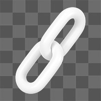 PNG 3D chain link icon, element illustration, transparent background