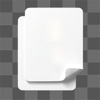 PNG 3D blank paper, element illustration, transparent background