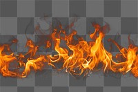 PNG isolated fire effect, transparent background 