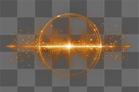 PNG gold circle bokeh effect, transparent background 