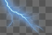 PNG blue lightning effect, transparent background 