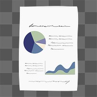 Business report png, aesthetic illustration, transparent background