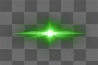 Sunburst png green light effect sticker, transparent background