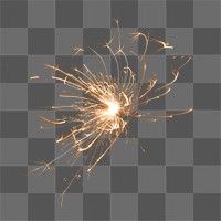 Gold firework celebration png, transparent background