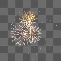 Fireworks png New Year sticker, transparent background