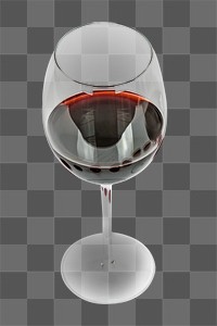 Red wine glass png, transparent background