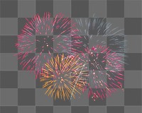 Fireworks png celebration sticker, transparent background