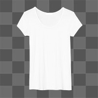 White women's tee png sticker, casual wear fashion, transparent background