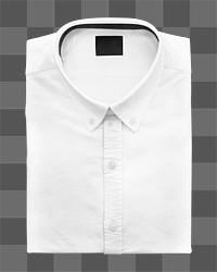 White folded shirt png sticker, transparent background