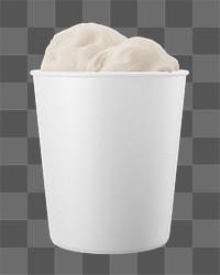 Blank ice-cream container png sticker, transparent background