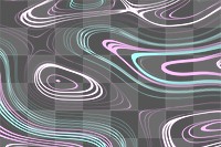 Abstract wavy png pastel topography, transparent background