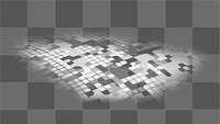 Futuristic square pattern png element, digital remix, transparent background