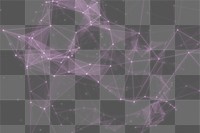 PNG pink geometric digital network, transparent background