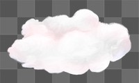 Pink cloud png sticker illustration, transparent background