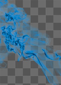 PNG Blue smoke, collage element, transparent background