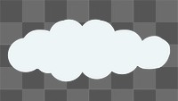 Png cloud hand drawn illustration, transparent background