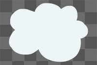 Png cloud doodle illustration, transparent background