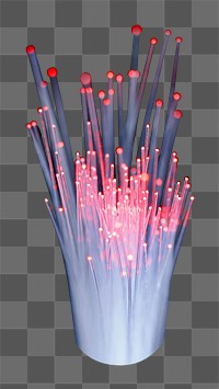 Png optical fiber element, transparent background
