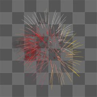 PNG Festive fireworks, collage element, transparent background