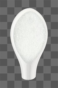 Salt in spoon png, food photography, transparent background