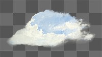 Sky & clouds png watercolor illustration element, transparent background. Remixed from Aaron Edwin Penley artwork, by rawpixel.