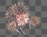 PNG Festive fireworks, collage element, transparent background