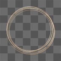 Gold round png frame, transparent background