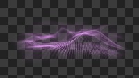 Abstract wave png pink digital remix, transparent background