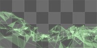 PNG green geometric digital wave, transparent background