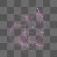 PNG abstract pink geometric network, transparent background