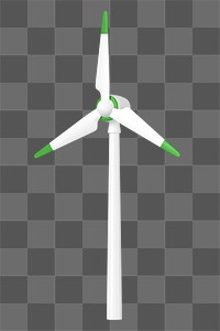 PNG 3D wind turbine, element illustration, transparent background