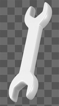 PNG 3D open-ended wrench, element illustration, transparent background