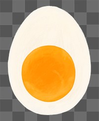 Boiled egg png food sticker, transparent background