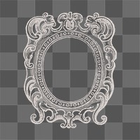 Vintage png frame, transparent background