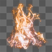 PNG Bonfire flames, collage element, transparent background