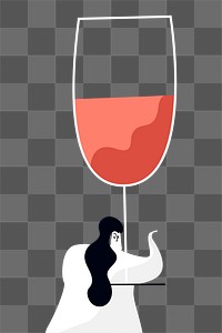 Png drink illustration element, transparent background