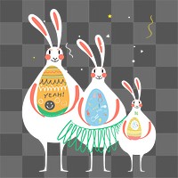 Easter rabbit png sticker, transparent background