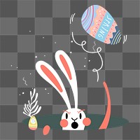 Easter rabbit png sticker, transparent background