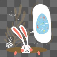 Easter rabbit png sticker, transparent background