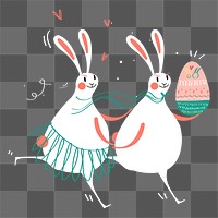 Easter rabbit png sticker, transparent background