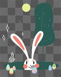 Easter rabbit png sticker, transparent background